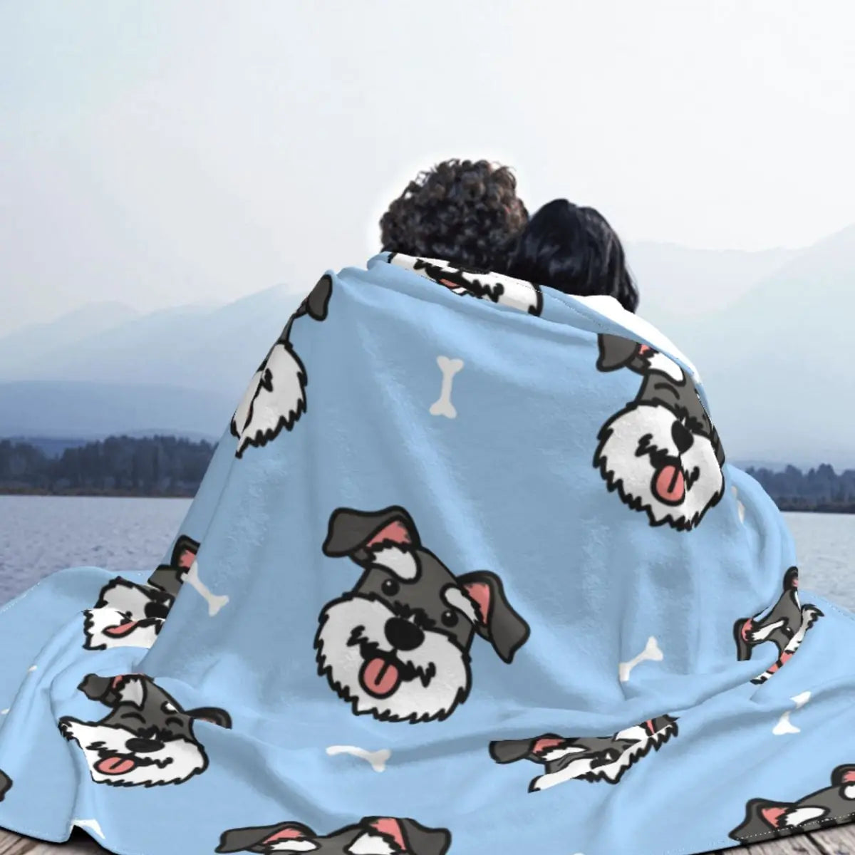 Cute Schnauzer Throw Blanket