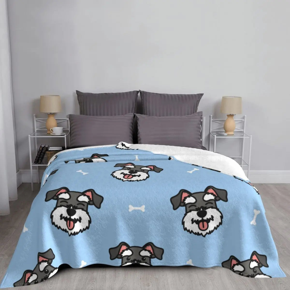 Cute Schnauzer Throw Blanket