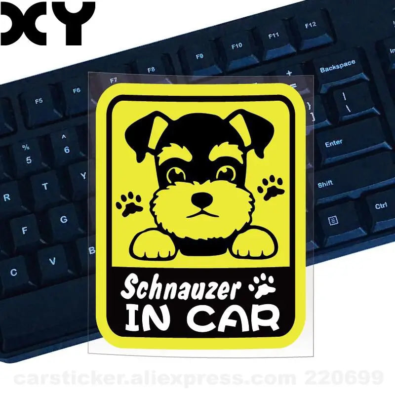 Schnauzer Cut Vinyl Decal Sticker