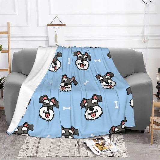 Cute Schnauzer Throw Blanket
