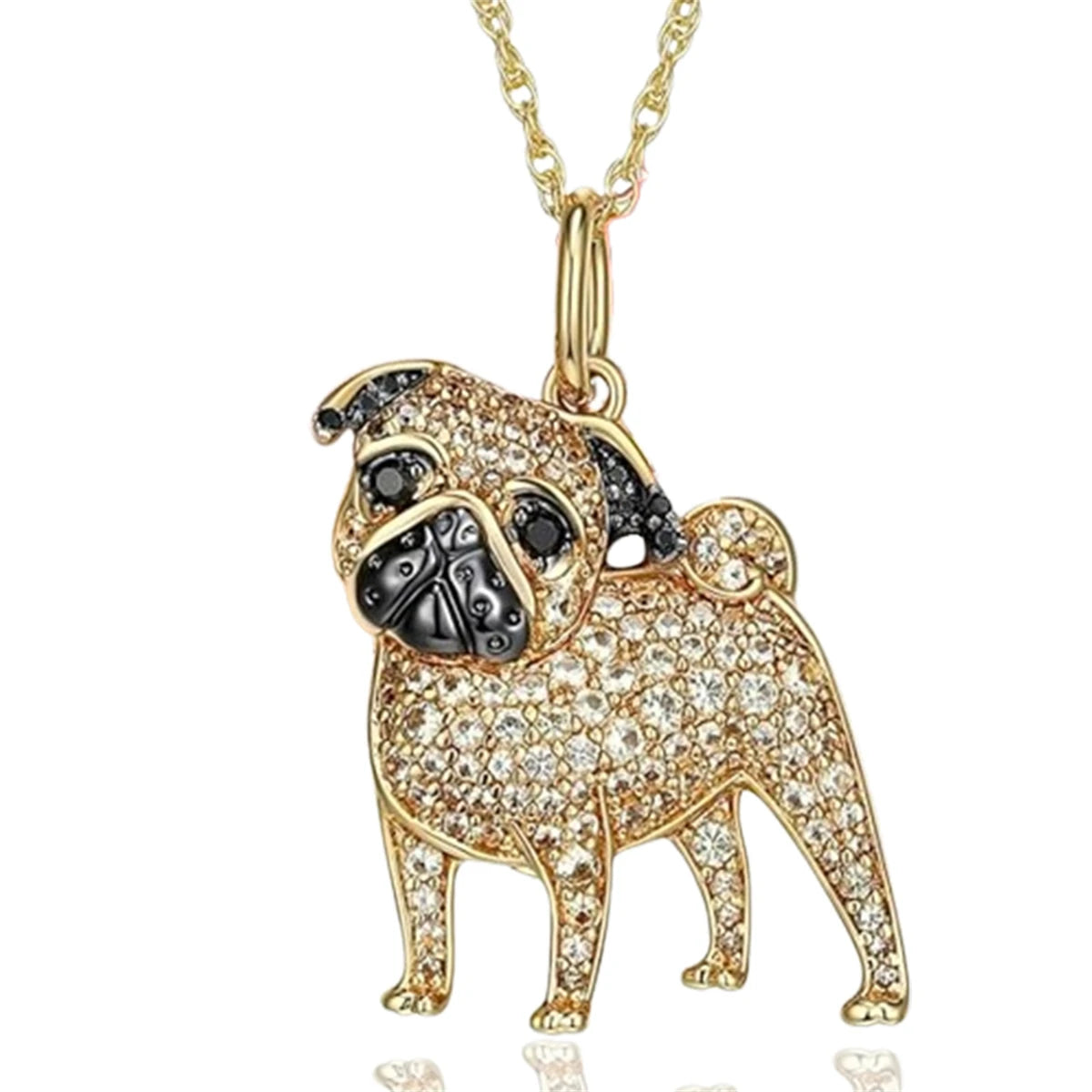 Exquisite Pug Pendant Necklace
