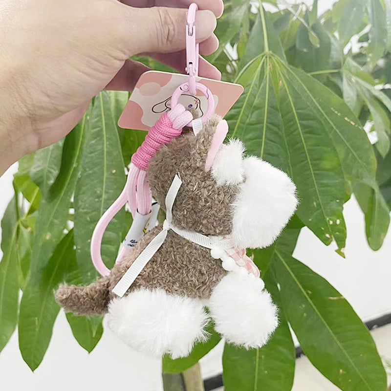 Cute Schnauzer Plush Keyrings