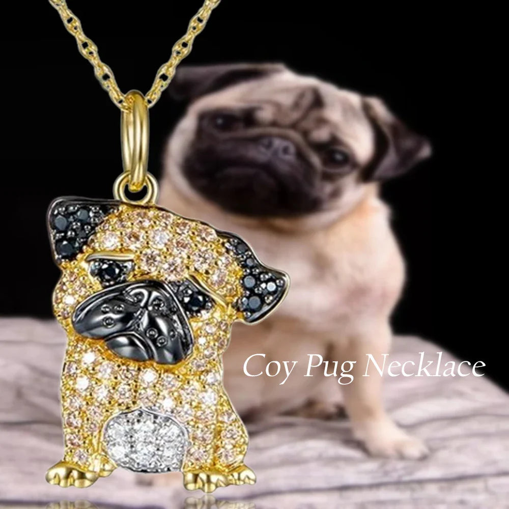 Exquisite Pug Pendant Necklace