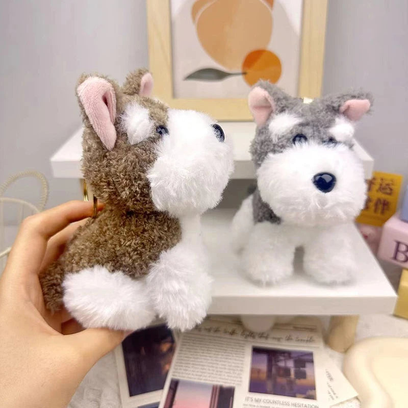 Cute Schnauzer Plush Keyrings