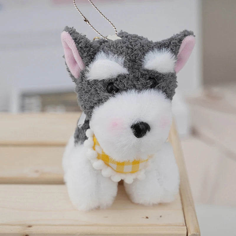 Cute Schnauzer Plush Keyrings
