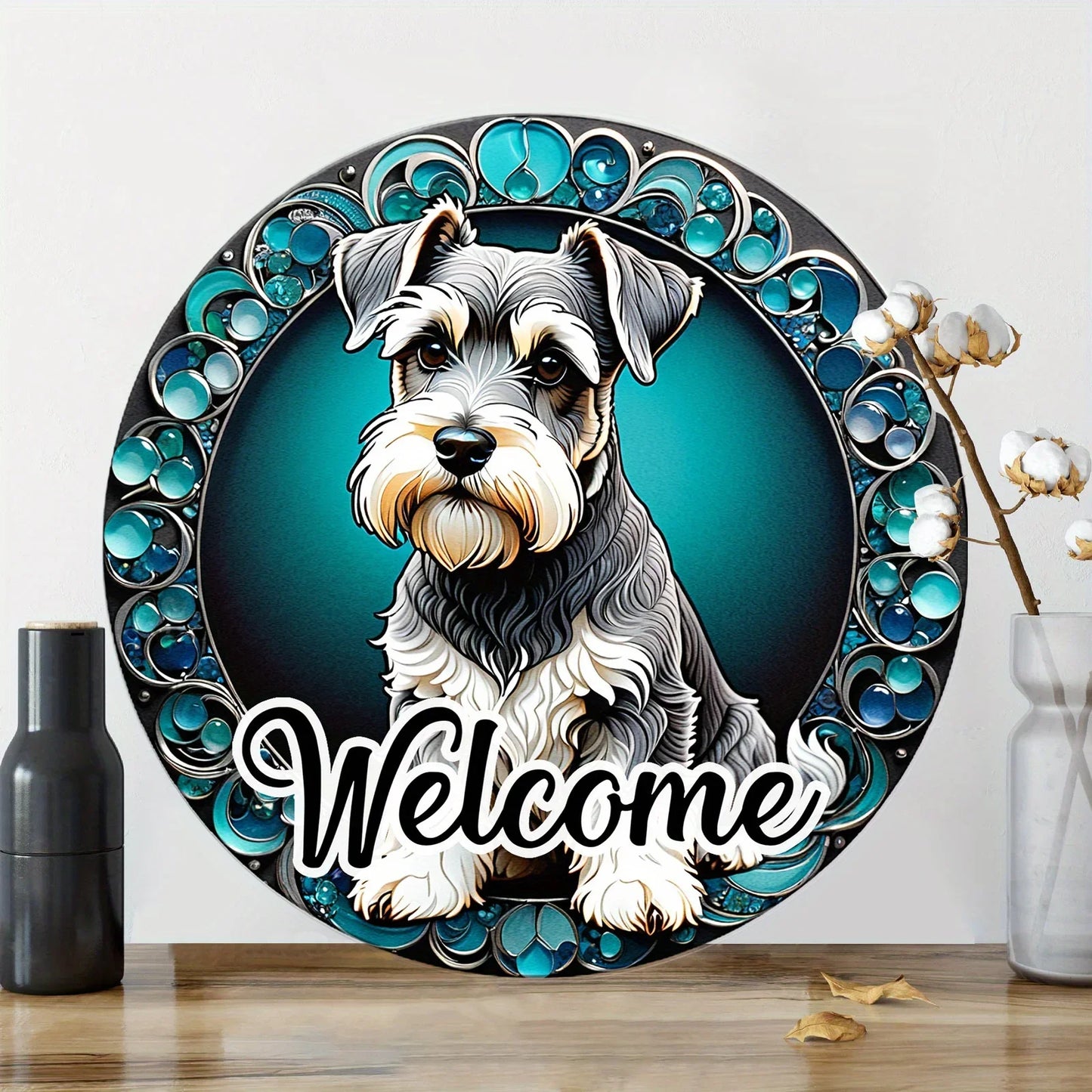 Schnauzer Whimsical Graffiti Wall Art