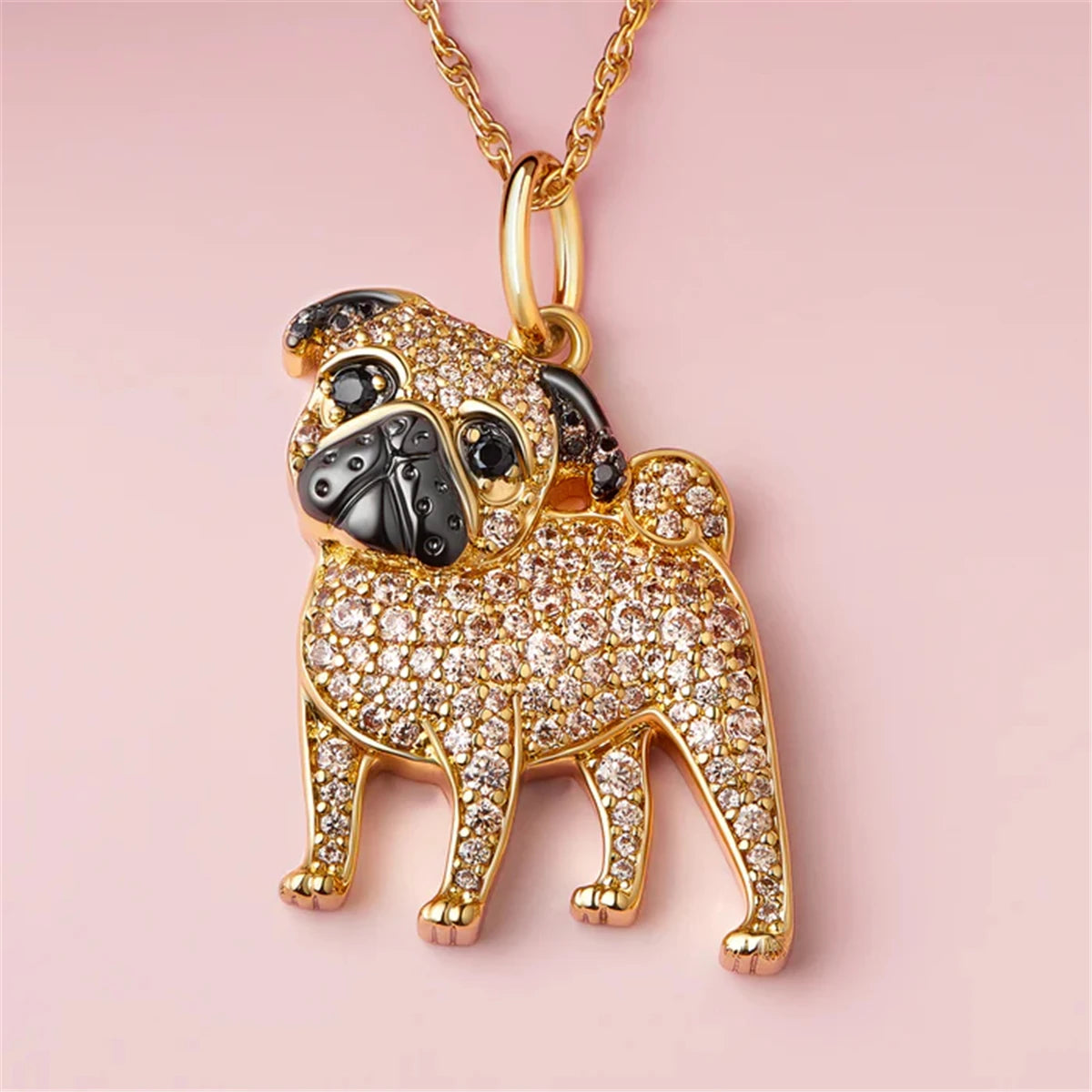 Exquisite Pug Pendant Necklace