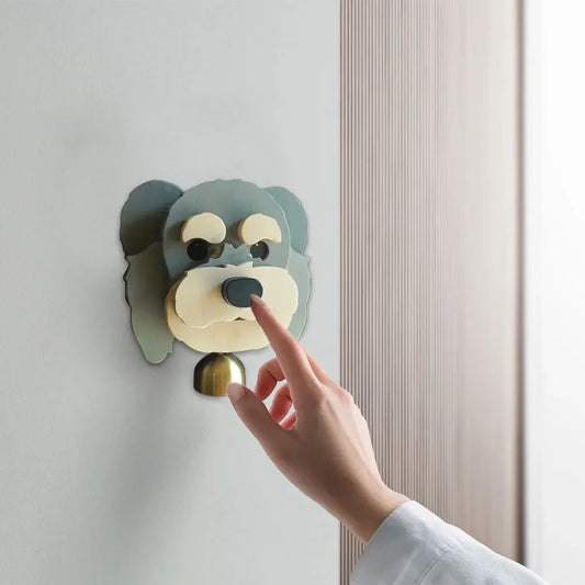 Schnauzer Handmade Wooden Door Bell