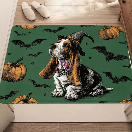 Halloween Basset Hound Entryway Rug