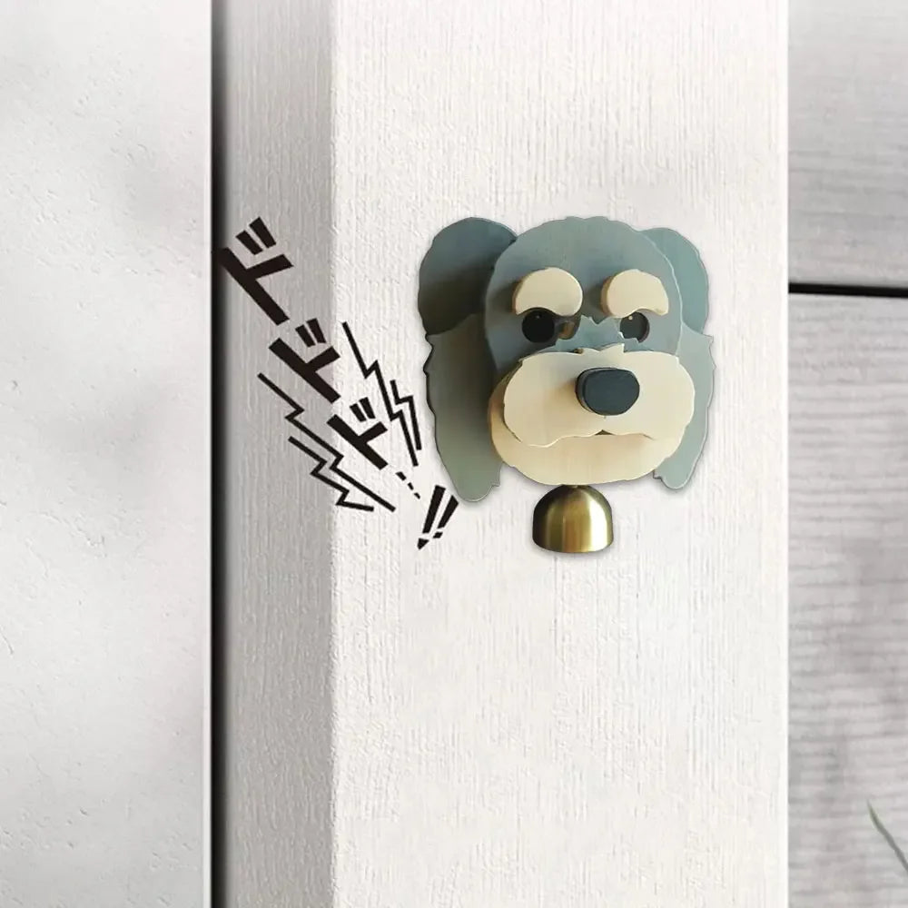 Schnauzer Handmade Wooden Door Bell