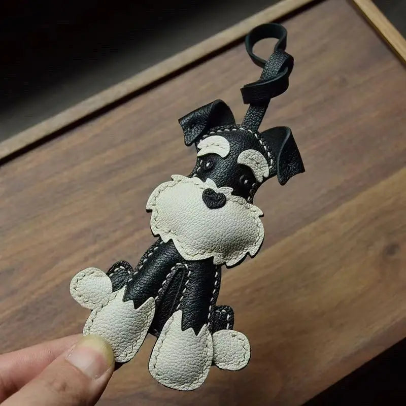 Cute Schnauzer Bag Key Pendant