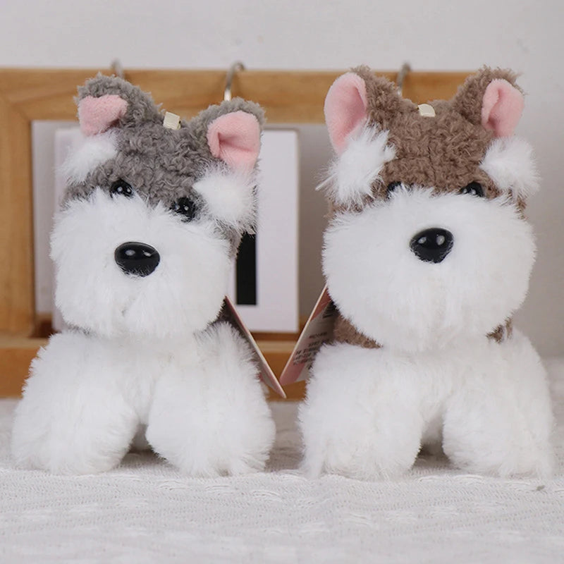 Cute Schnauzer Plush Keyrings