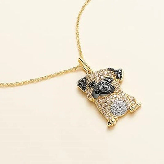 Exquisite Pug Pendant Necklace