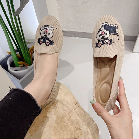 Embroidered Schnauzer Loafers