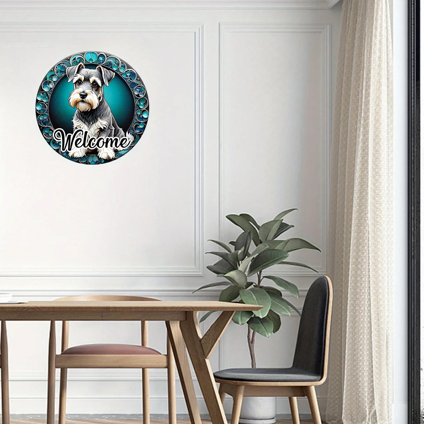 Schnauzer Whimsical Graffiti Wall Art