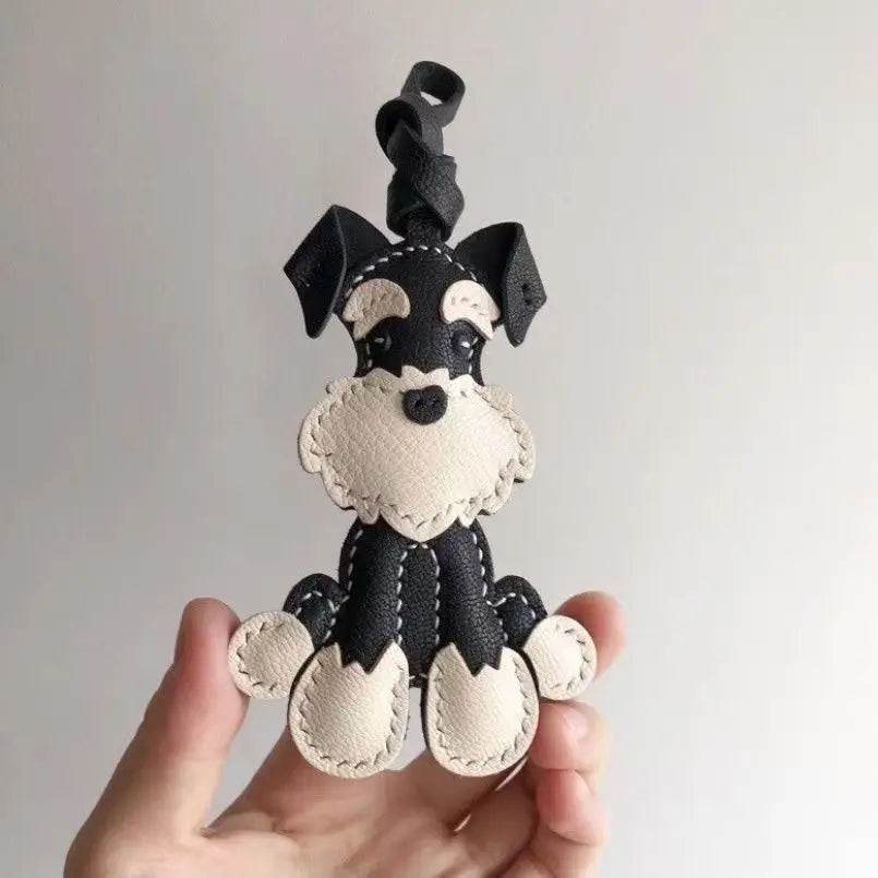 Cute Schnauzer Bag Key Pendant