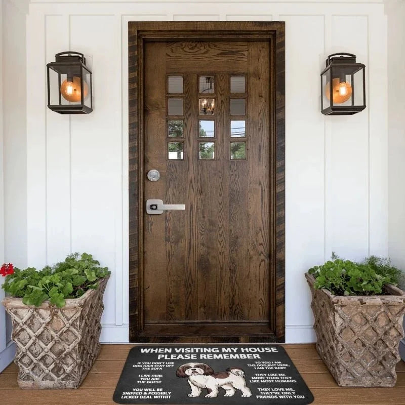 Shih Tzu House Rules Doormat