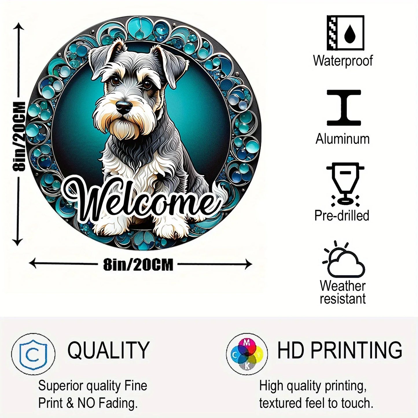 Schnauzer Whimsical Graffiti Wall Art