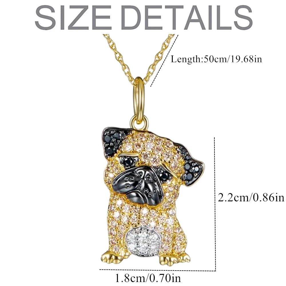 Exquisite Pug Pendant Necklace