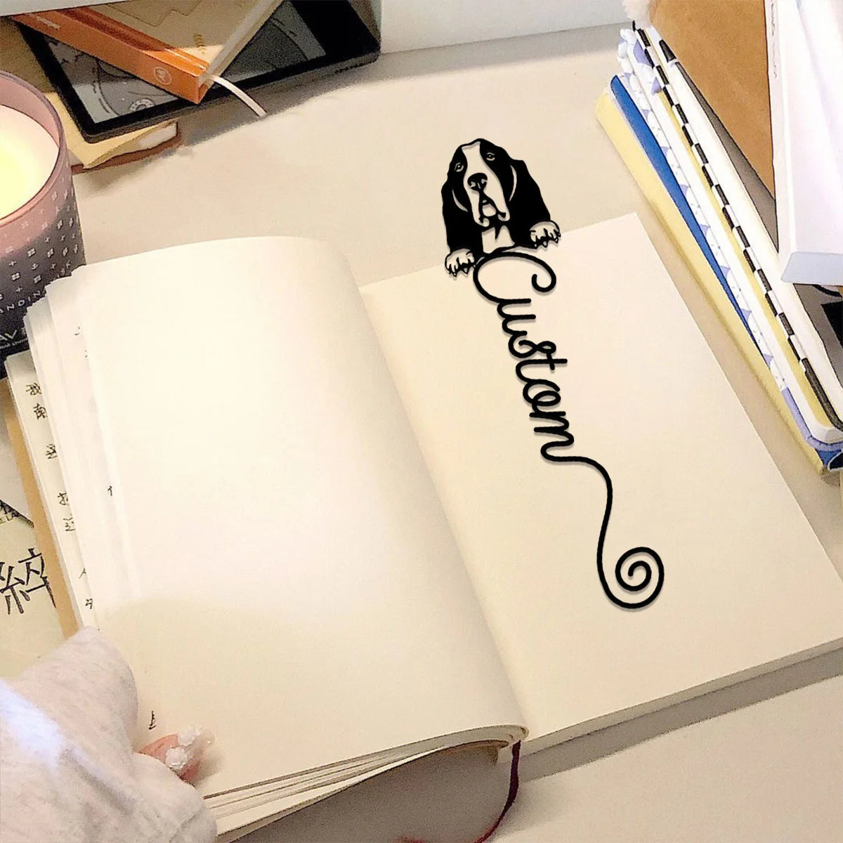 Basset Hound Lovers Custom Bookmark