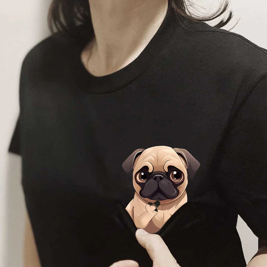 Funny Pug Cotton T-Shirts