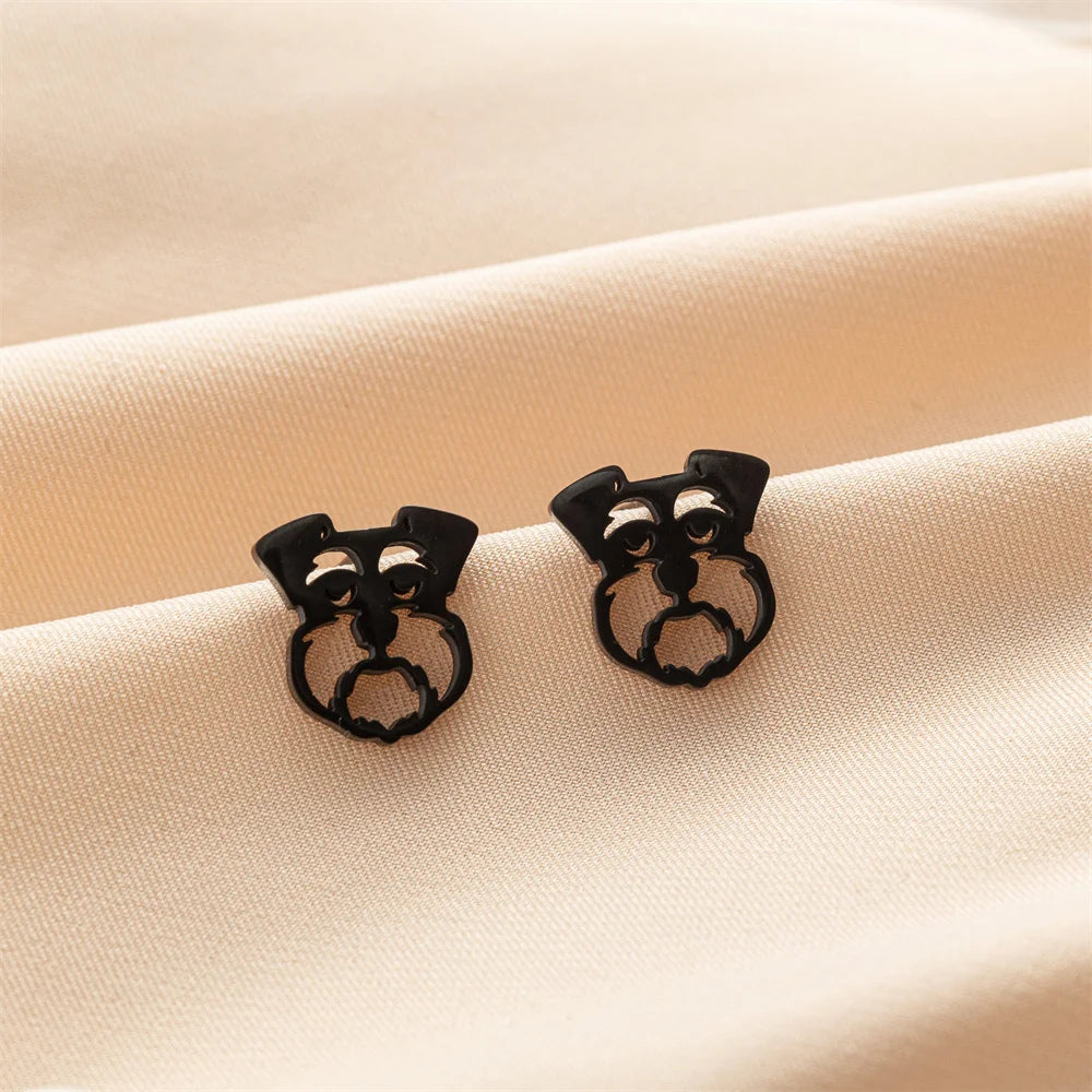 Cute Schnauzer Stud Earrings