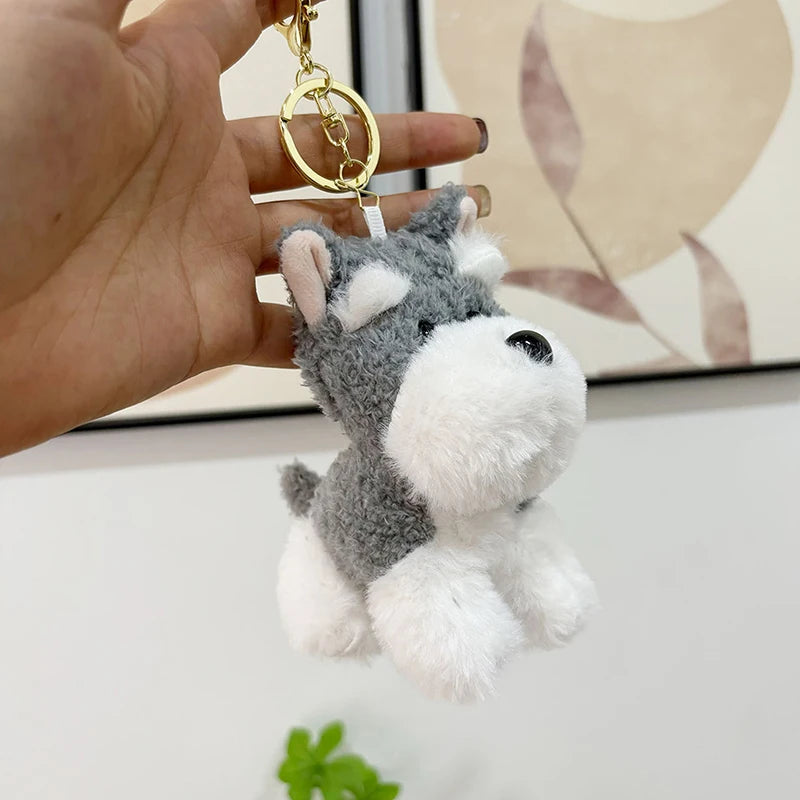 Cute Schnauzer Plush Keyrings