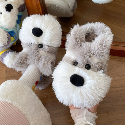 Adorable Schnauzer Plushy Shoes