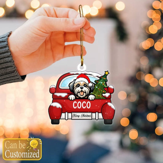 Custom Shih Tzu Christmas Ornament