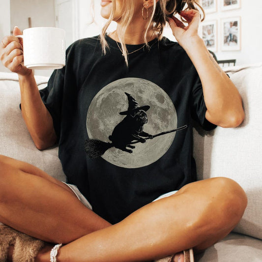 Halloween Pug Moon Shirt