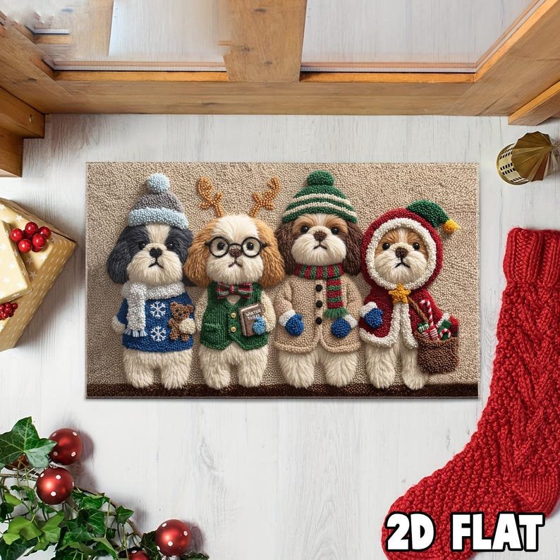 Knitted Shih Tzu Doormat