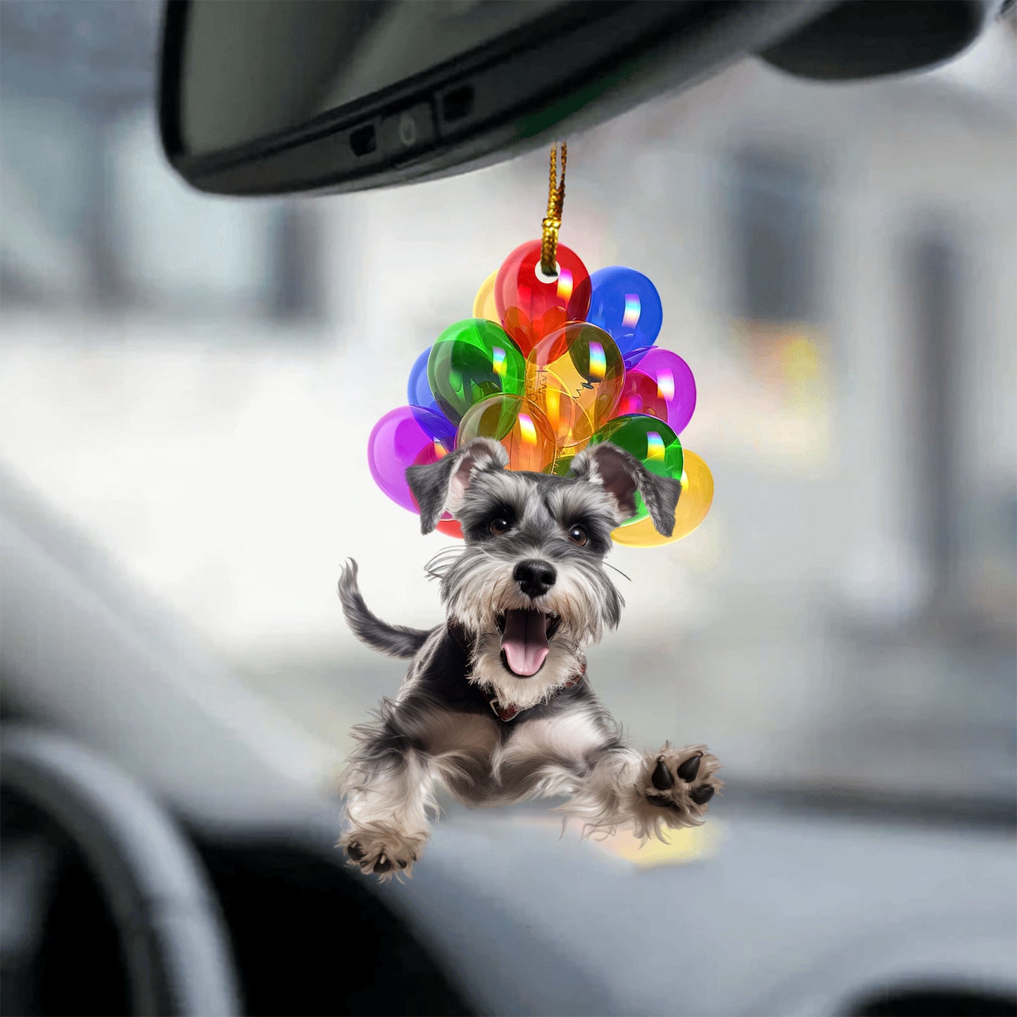 Schnauzer Baloon Car Pendants