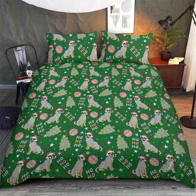 Blue Heeler Christmas Bedding Set