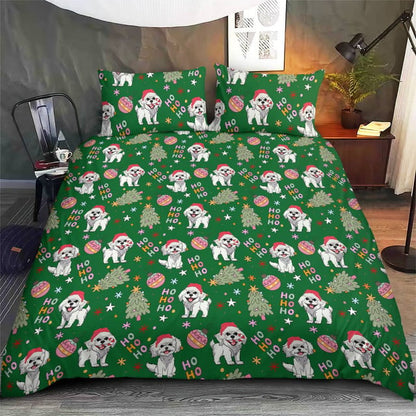 Shih Tzu Christmas Bedding Set