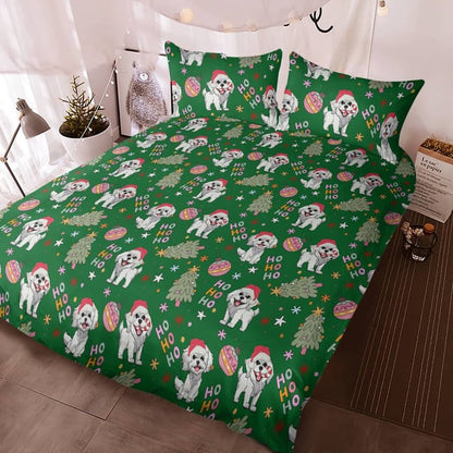 Shih Tzu Christmas Bedding Set