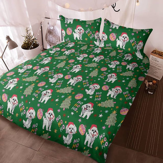 Shih Tzu Christmas Bedding Set