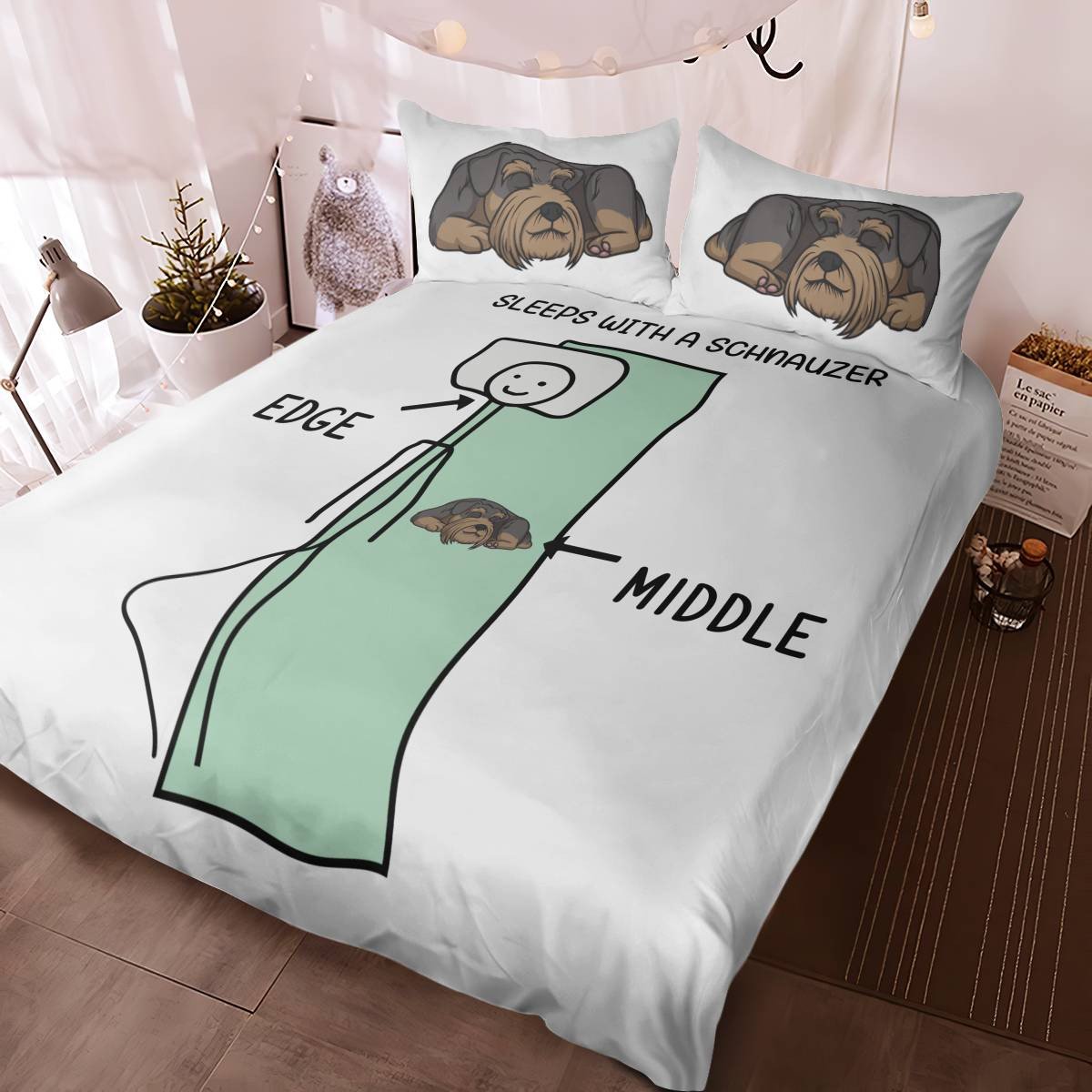 Sleep With Schnauzer Bedding Set