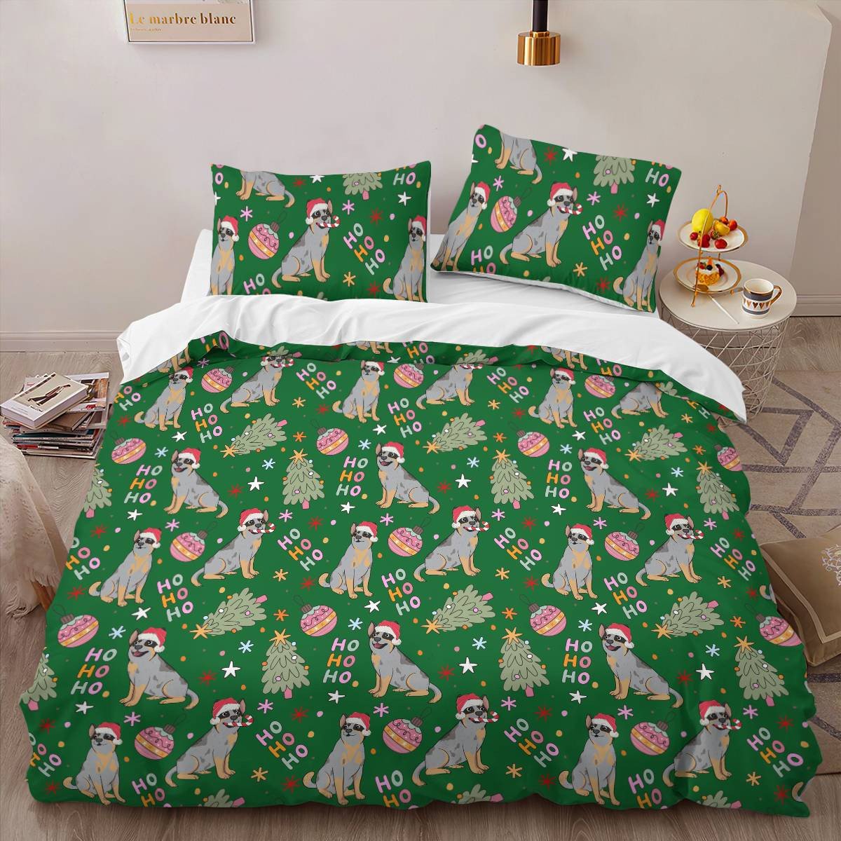 Blue Heeler Christmas Bedding Set