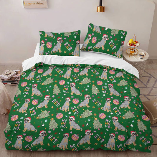 Blue Heeler Christmas Bedding Set