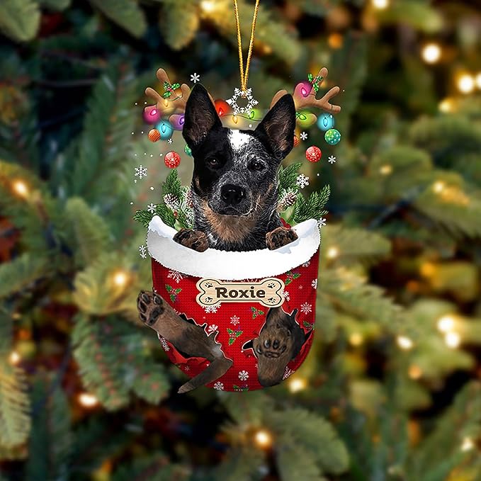 Personalized Blue Heeler Christmas Ornaments