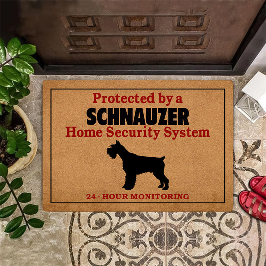 Schnauzer Security Doormat
