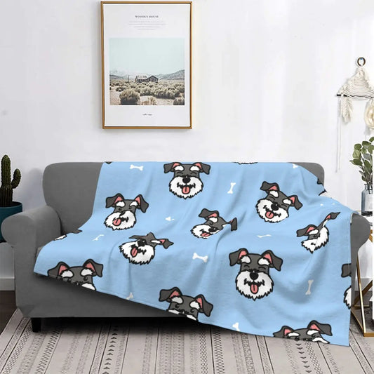 Cute Schnauzer Throw Blanket