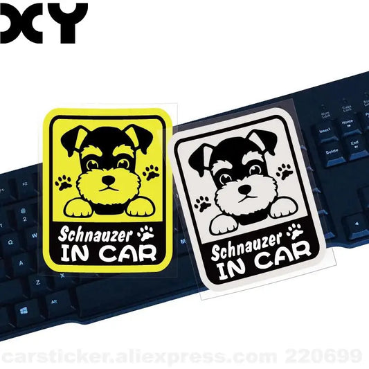 Schnauzer Cut Vinyl Decal Sticker