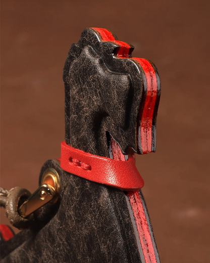 Luxury Schnauzer Leather Pendant