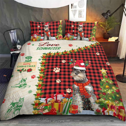 Schnauzer Xmas Bedding Set