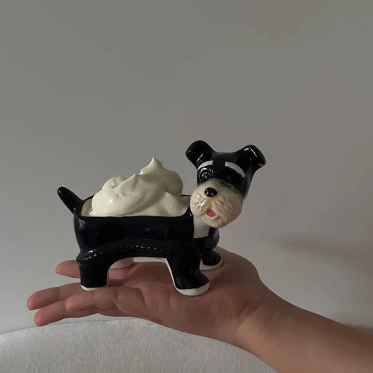 Schnauzer Ceramic Incense Holder & Tray