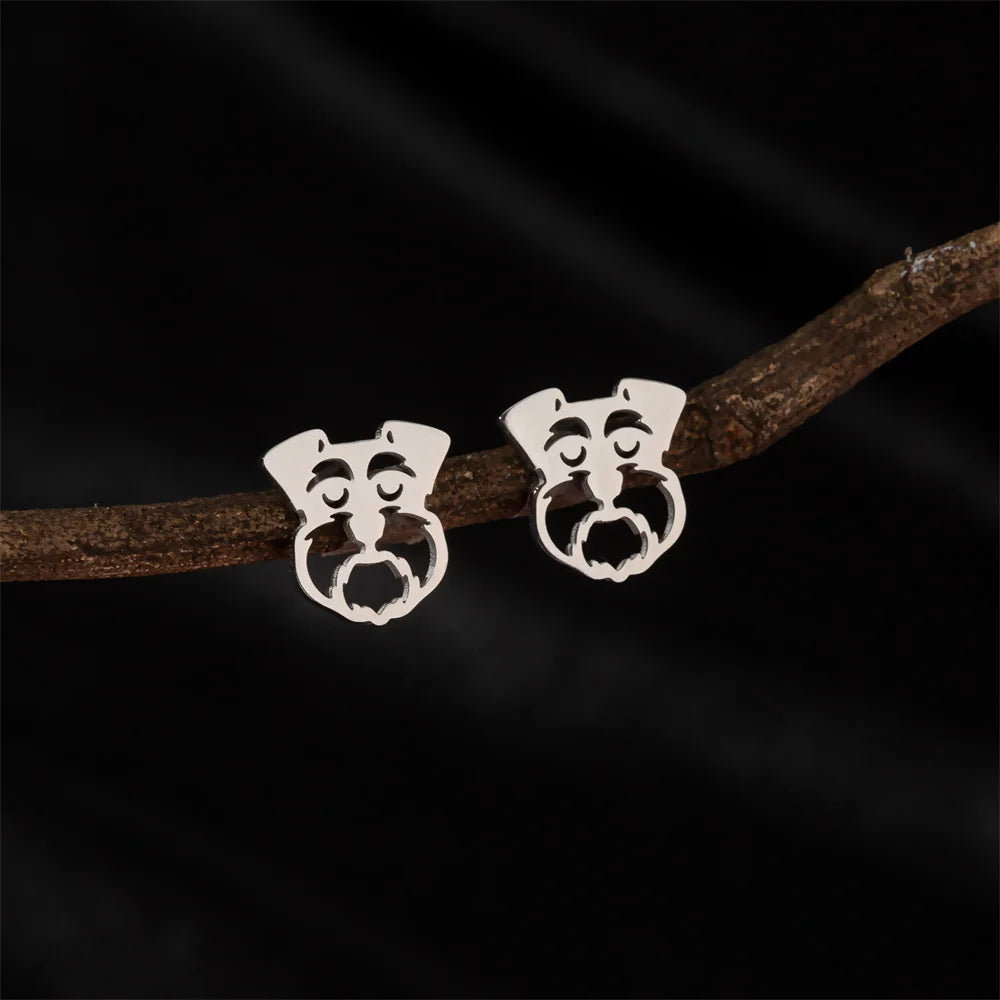 Cute Schnauzer Stud Earrings