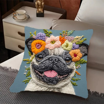 Floral Pug Cushion Covers