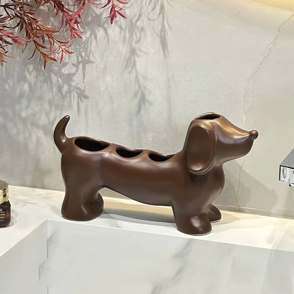 Dachshund Figurine Storage Holder