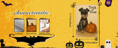 Schnauzer Halloween Flag Decor